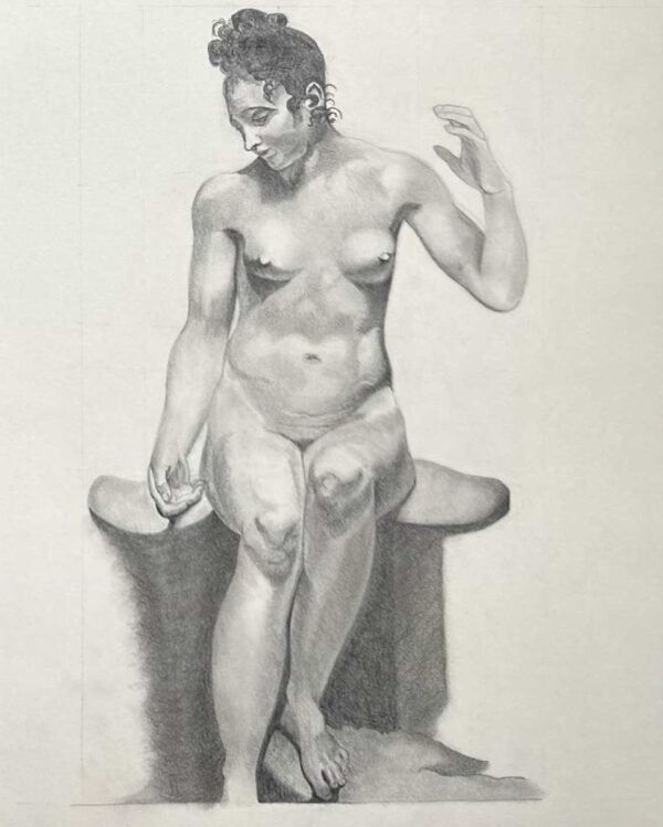 Prud’hon | seated female nude