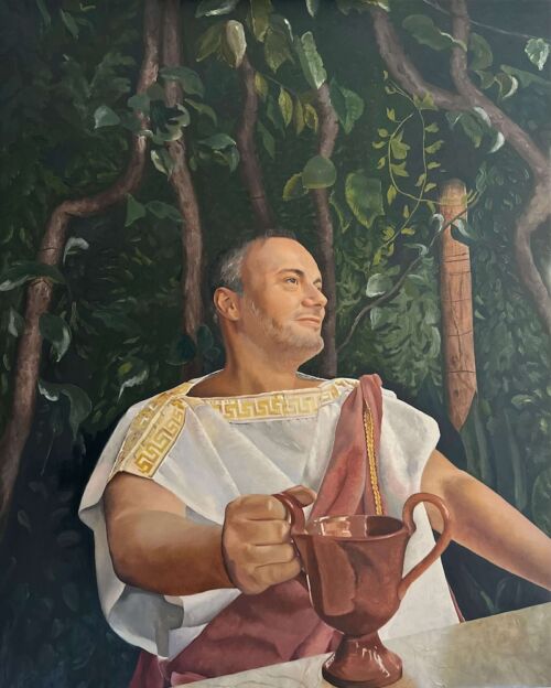 Óleo sobre lino, 100x90cms. A Day in Pompeii