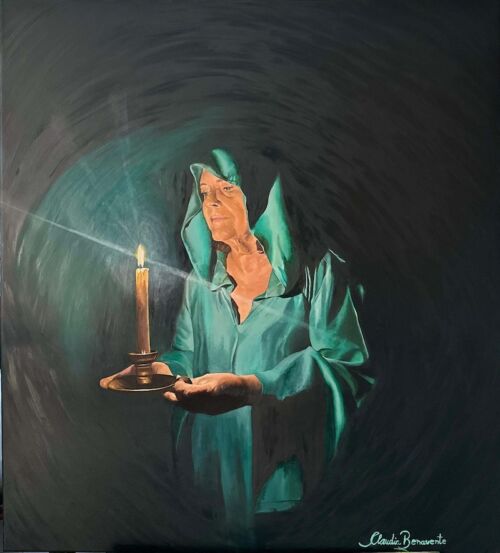 Óleo sobre lino, 100x90cms, 2024 Lady in Light